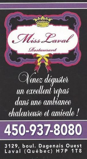 Restaurant Miss Laval à Laval